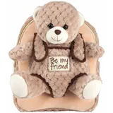 Perletti Rucksack mit abnehmbarem Teddybär milly. Maße 26x21x8 cm - Braun