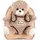 Perletti Rucksack mit abnehmbarem Teddybär milly. Maße 26x21x8 cm - Braun