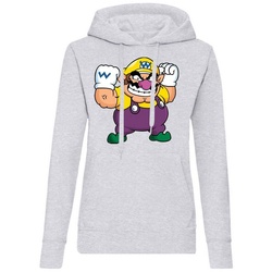 Blondie & Brownie Hoodie Damen Wario Mario Luigi Hoodie mit Kapuze grau M