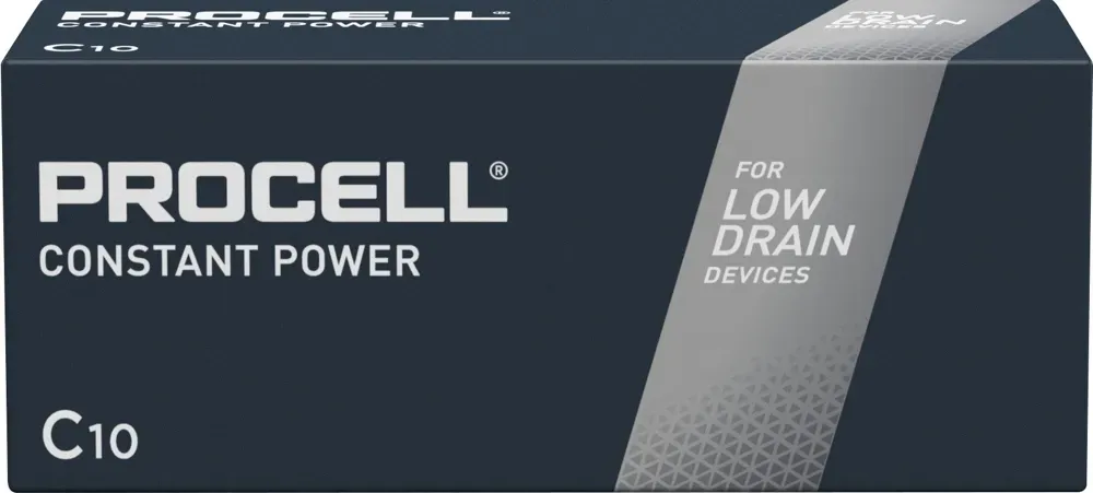 Duracell Batterie Alkaline, Baby, C, LR14, 1.5V Procell Constant, Retail Box (10-Pack)
