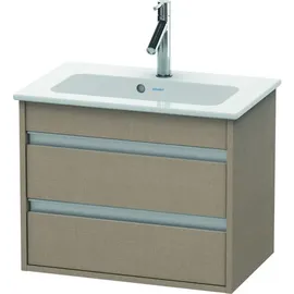 Duravit Ketho Waschtischunterschrank wandhängend Compact, 6452, 2 Schubkästen, für ME by Starck 234263, KT645207575 60 x 38,5 cm, Leinen