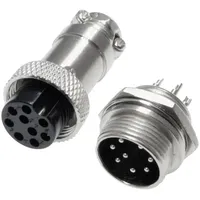 Pollin 453558 Rundsteckverbinder Buchse, Einbau, Stecker Gesamtpolzahl: 9 1