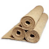 Natursache Nagermatte aus Hanf, Meterware, 0,60 m x 25,00 m x 0,5 cm I Zuschneidbare Hanfmatten für Hasenstall, Kaninchenhaus, Hamsterkäfig I Bodenabdeckung für Käfige, Laufställe, Höhlen