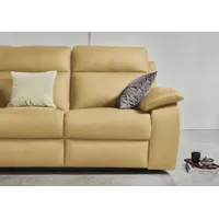 3-Sitzer NICOLETTI HOME Sofas Gr. B/T: 203cm x 94cm, Luxus-Microfaser Wildlederoptik, ohne Relaxfunktion, gelb (senf) Breite 203 cm, wahlweise mit oder ohne elektrische Relaxfunktion