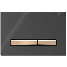 Geberit Sigma50 Betätigungsplatte rotgold/schwarz