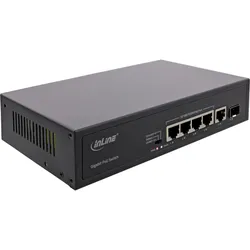 InLine PoE+ Gigabit Netzwerk Switch 5 Port (4x PoE+) - 1xSFP - 1Gb/s - Desktop