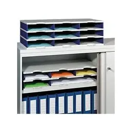 Styro Sortierstation Styrodoc grau/blau mit 9 Fächern