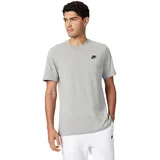 Nike Sportswear Club Herren-T-Shirt Dark Grey Heather/Black XXL