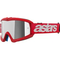 Alpinestars Vision Blaze, Mirrored Jugend Motocross Brille, weiss-rot