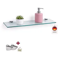 Glasregal Wandregal Glasboden Glasablage Regal Glas Schweberegal Bad div. Farbe