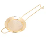 Sieb, feinmaschiges Metallsieb, konisches Kuchenmehlsieb mit Griff, Sieb, Sieb, Tee und Sieb, Mehl, Zucker, Gewürze und Kräuter, Küchenutensilien (Gold)