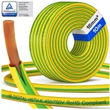 HB-DIGITAL 5m - 500m Erdungskabel H07V-K 1x16mm2 Grün/Gelb Solarkabel, (1000 cm), PVC-Isoliermantel gelb|grün