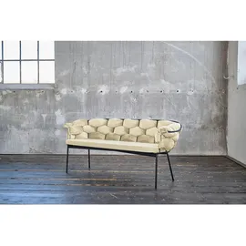 KAWOLA Sitzbank MONTY Velvet Weiß 240 x 78 x 62 cm