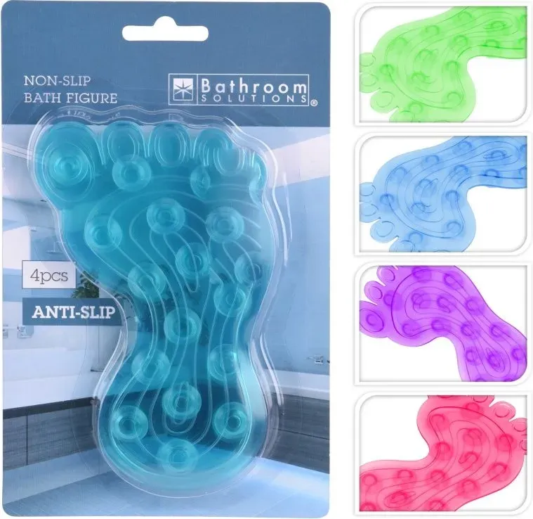 Rutschfeste Badematte (4er-Pack, Stil)