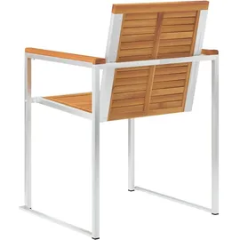 vidaXL Gartenstuhl 60,5 x 75,5 x 30 cm braun 2 St.