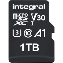 Integral 1TB microSD-Karte Premium Hochgeschwindigkeits-4K-Video-Speicherkarte – Bis zu 100MB/s Lesen und 50MB/s Schreiben, UHS-I, U3, Klasse 10, A1 App-Performance – Smartphones, Tablets, Drohnen