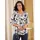 Lady Print-Shirt Blau 36