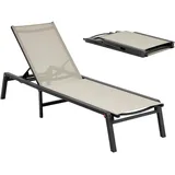VEVOR Liegestuhl Gartenliege Sonnenliege Strandliege Relaxliege klappbar 180kg