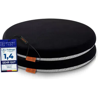 DYNMC you Sitzkissen Stuhl 40x40 cm im 2er Set – Sitzkissen Outdoor mit Memory Foam -Sitzkissen für Indoor & Outdoor Nutzung – Mittelhart H3 Sitzpolster Gartenstuhl Balkon Terrasse – Garten Sitzpolster Schwarz