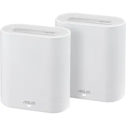ASUS ExpertWiFi EBM68 2er Set Tri-Band WiFi 6 Mesh WiFi System (bis zu 5 SSIDs, benutzerdefiniertes Gästeportal, 2,5 Gbi