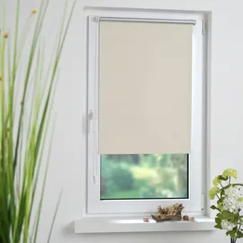 LIEDECO Rollo Klemmfix 80 x 200 cm Creme/weiß