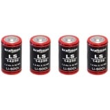 XCell 4x Kraftmax Lithium 3,6V Batterie LS14250 1/2 AA - Zelle