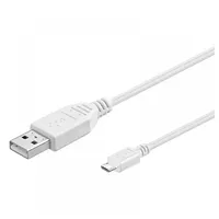 goobay 96190 / Micro B 0,15 m USB 2.0 A/Micro-B Schwarz / Ladekabel USB-A / Kupferleiter / Weiß / Meter