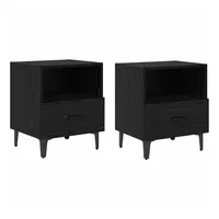 VidaXL Nachttisch 2 pcs Schwarze Eiche 40 x 35