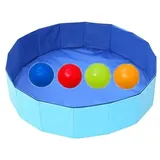 XFSRG Hundepool Faltbarer Pool Mini Planschbecken Wasserspielzeug Hunde Klein Katzenpool für Garten und Balkon (Blau)