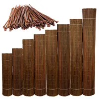 ogrodzenia wiklinowe Windschutz 110 x 500 cm Naturbelassen Holz