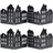 levandeo Haus Silhouette Holz 2er Set Schwarz