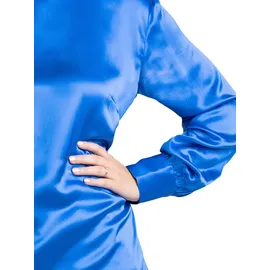 Posh Gear Seidenbluse Satinoseta Blau L
