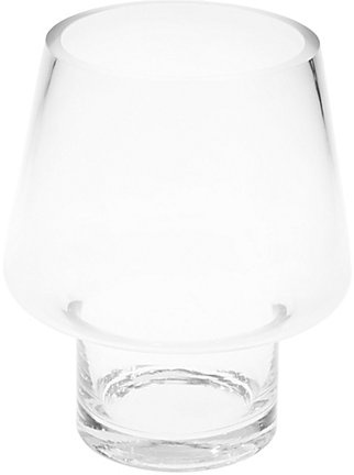 Glasgefäß mit Sockel, 18 cm, 15 cm Ø