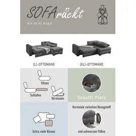 Jockenhöfer Eckcouch Polyester L-Form 2-Sitzer Grün