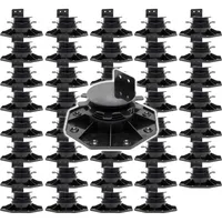 XPOtool Set 40x Stelzlager Terrassen, 2700kg, 33-64mm, Stellfüsse höhenverstellbar