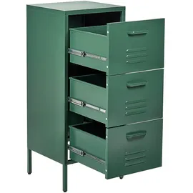 Beliani Wostok Aktenschrank 43 x 40 x 103 cm grün