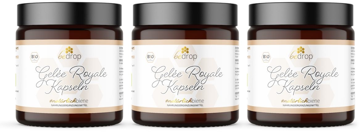 bedrop Vorteilsset: Bio Gelée Royale Kapseln im 3er Set 3x60 St