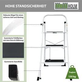 Trutzholm Trittleiter Klappleiter 3 Stufen