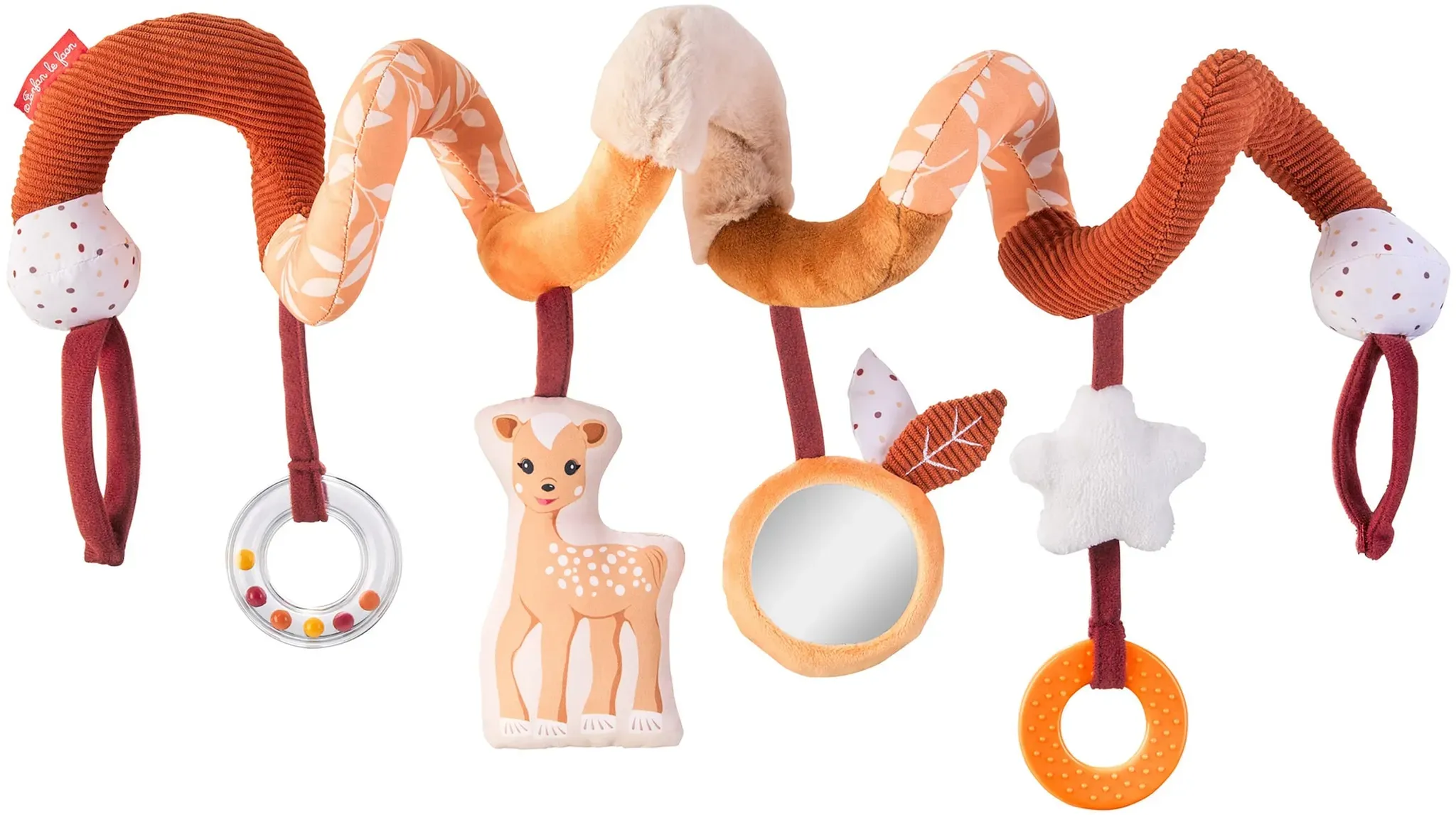 Sophie la girafe 5 Sinne Kinderwagenkette Activity-Spirale Reh Fanfan, braun