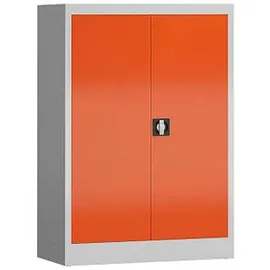 Classix Stahlschrank X-530324 feuerrot, lichtgrau 92,0 x 42,0 x 120,0 cm, aufgebaut