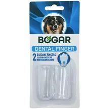 Bogar Bogadent Silicone Finger Zahnbürste Hund 2 Stück Transparent