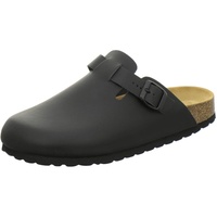 AFS-Schuhe 3900 Herren Clogs, Bequeme Hausschuhe für Männer, Pantoffeln aus Leder, Made in Germany (48 EU, schwarz) - 48 EU