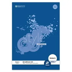 Briefblock, A4, 70g/m2, 2-loch, 50 Blatt, liniert