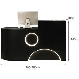 360Home Ladentheke Empfangstheke Empfangstisch Rechts 100*50cm