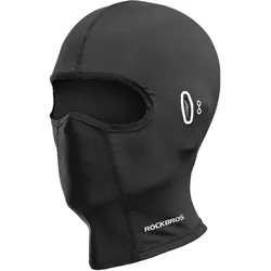 Schwarze Fahrradbalaclava mit Brillenschlitz EINHEITSGRÖSSE