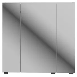 XORA Spiegelschrank Itallo, Klar, Metall, 6 Fächer, 76x70x21.6 cm, Badezimmer, Badezimmerspiegel, Spiegelschränke