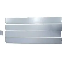 Trendline Rasenkante Metall 119 x 13 cm 4 Stück silberfarben