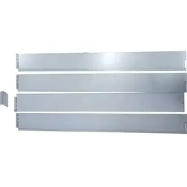 Trendline Rasenkante Metall 119 x 13 cm 4 Stück silberfarben