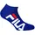 Fila Unisex Socken 2er Pack - Invisible Sneakers, Logo, einfarbig Blau 35-38