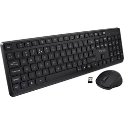 V7 Tastatur-und-Maus-Set - kabellos - 2.4 GHz